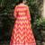 Red color beautiful dola silk gown with dupatta for ceremonial party look