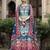 Blue color beautiful dola silk gown with dupatta for ceremonial party look