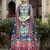 Blue color beautiful dola silk gown with dupatta for ceremonial party look