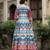 Blue color beautiful dola silk gown with dupatta for ceremonial party look