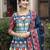 Blue color beautiful dola silk gown with dupatta for ceremonial party look