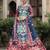 Blue color beautiful dola silk gown with dupatta for ceremonial party look