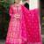 Pink color beautiful dola silk gown with dupatta for ceremonial party look
