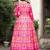 Pink color beautiful dola silk gown with dupatta for ceremonial party look