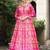 Pink color beautiful dola silk gown with dupatta for ceremonial party look