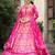 Pink color beautiful dola silk gown with dupatta for ceremonial party look