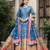 Blue color beautiful dola silk gown with dupatta for ceremonial party look
