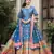 Blue color beautiful dola silk gown with dupatta for ceremonial party look