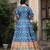 Blue color beautiful dola silk gown with dupatta for ceremonial party look