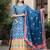 Blue color beautiful dola silk gown with dupatta for ceremonial party look