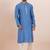 Sky  cotton silk jacquard premium designer festive wear kurta pyjama set