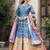 Blue color beautiful dola silk gown with dupatta for ceremonial party look