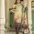 Green color beautiful printed readymade viscose silk suit with elegant handwork for party looks