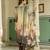 Green color beautiful printed readymade viscose silk suit with elegant handwork for party looks