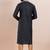 Black cotton silk jacquard premium designer festive wear kurta pyjama set