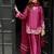Crepe silk purple tunic set