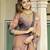 Peach color beautiful printed readymade viscose silk suit with elegant handwork for party looks