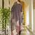 Coffee color beautiful printed readymade viscose silk suit with elegant handwork for party looks