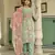Sea green color beautiful printed readymade viscose silk suit with elegant handwork for party looks