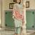 Sea green color beautiful printed readymade viscose silk suit with elegant handwork for party looks