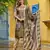 Green color beautiful printed readymade viscose silk suit with elegant handwork for party looks