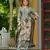Grey color beautiful printed readymade viscose silk suit with elegant handwork for party looks