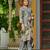 Grey color beautiful printed readymade viscose silk suit with elegant handwork for party looks