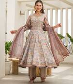 Pink color elegant sophisticated rich party looks readymade dress