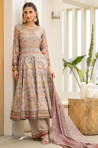 Pink color elegant sophisticated rich party looks readymade dress