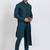 Blue viscose ps premium designer festive wear kurta pyjama set
