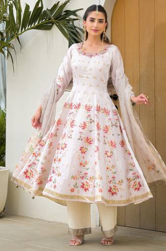 White color elegant sophisticated rich party looks readymade dress