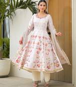 White color elegant sophisticated rich party looks readymade dress