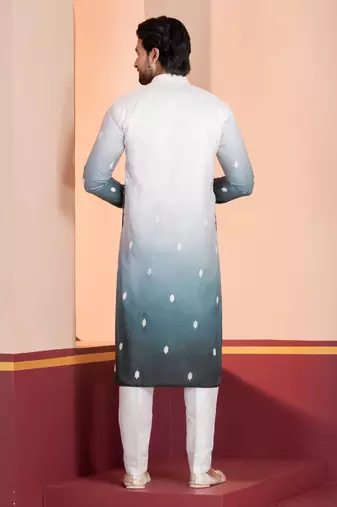 Multi color silky silk premium designer festive wear kurta trouser set