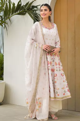 White color elegant sophisticated rich party looks readymade dress
