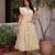 Cream color  embroidery work fancy partywear long kurti for girlie festive looks