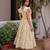 Cream color  embroidery work fancy partywear long kurti for girlie festive looks