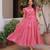 Pink color  embroidery work fancy partywear long kurti for girlie festive looks