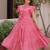 Pink color  embroidery work fancy partywear long kurti for girlie festive looks