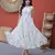 Sky blue color designer printed fancy partywear long kurti for girlie festive looks