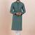 Green color jacquard silk premium designer festive wear kurta pyjama set
