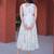 Sky blue color designer printed fancy partywear long kurti for girlie festive looks