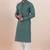 Green color jacquard silk premium designer festive wear kurta pyjama set