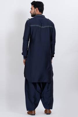 Black viscose ps premium designer festive wear pathani set 2