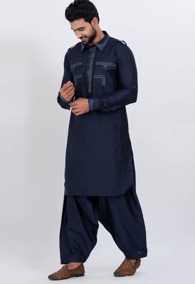 Black viscose ps premium designer festive wear pathani set 4