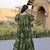Green color designer printed fancy partywear long kurti for girlie festive looks