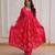 Pink color mal chanderi fabric designer embroidered partywear suit for girls