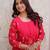 Pink color mal chanderi fabric designer embroidered partywear suit for girls