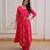Pink color mal chanderi fabric designer embroidered partywear suit for girls