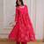 Pink color mal chanderi fabric designer embroidered partywear suit for girls