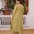 Green color mal chanderi fabric designer embroidered partywear suit for girls